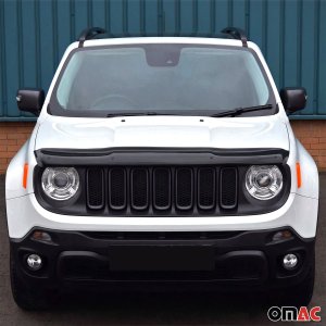Jeep Renegade Hood Deflector + Wind Deflector - Omac - 4Pcs Kit - '15-'24 Jeep Renegade Hood Deflector + Wind Deflector - Omac - 4Pcs Kit - '15-'24